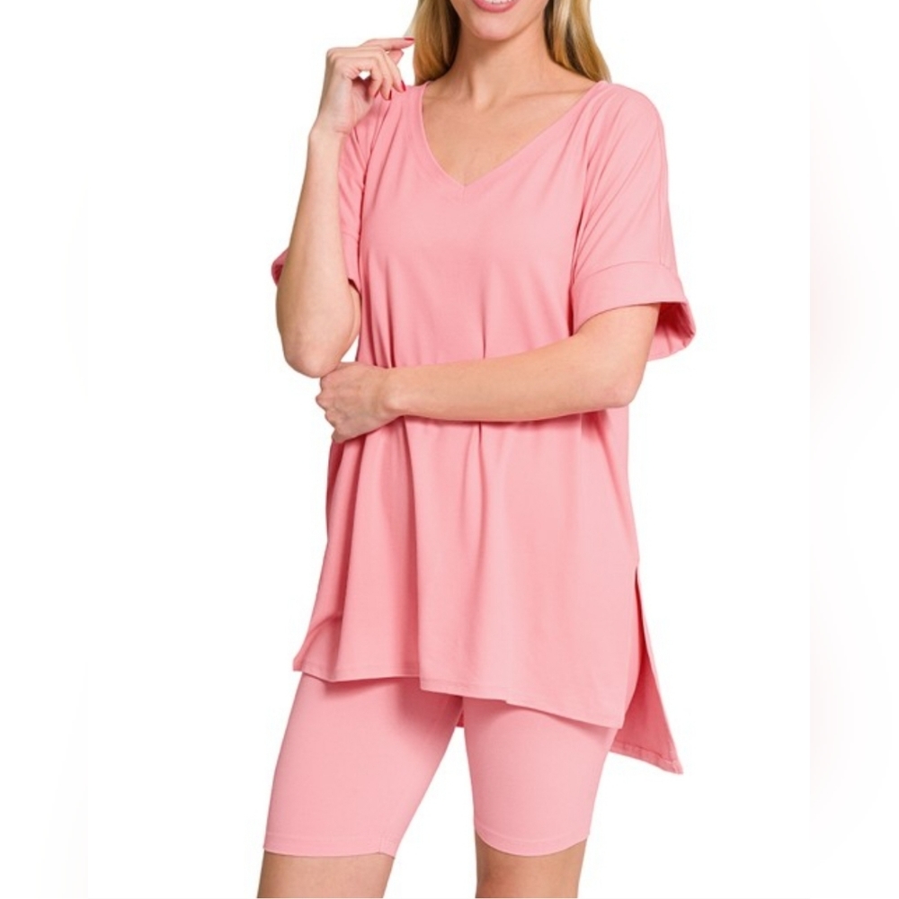 T-shirt and Biker Short Set